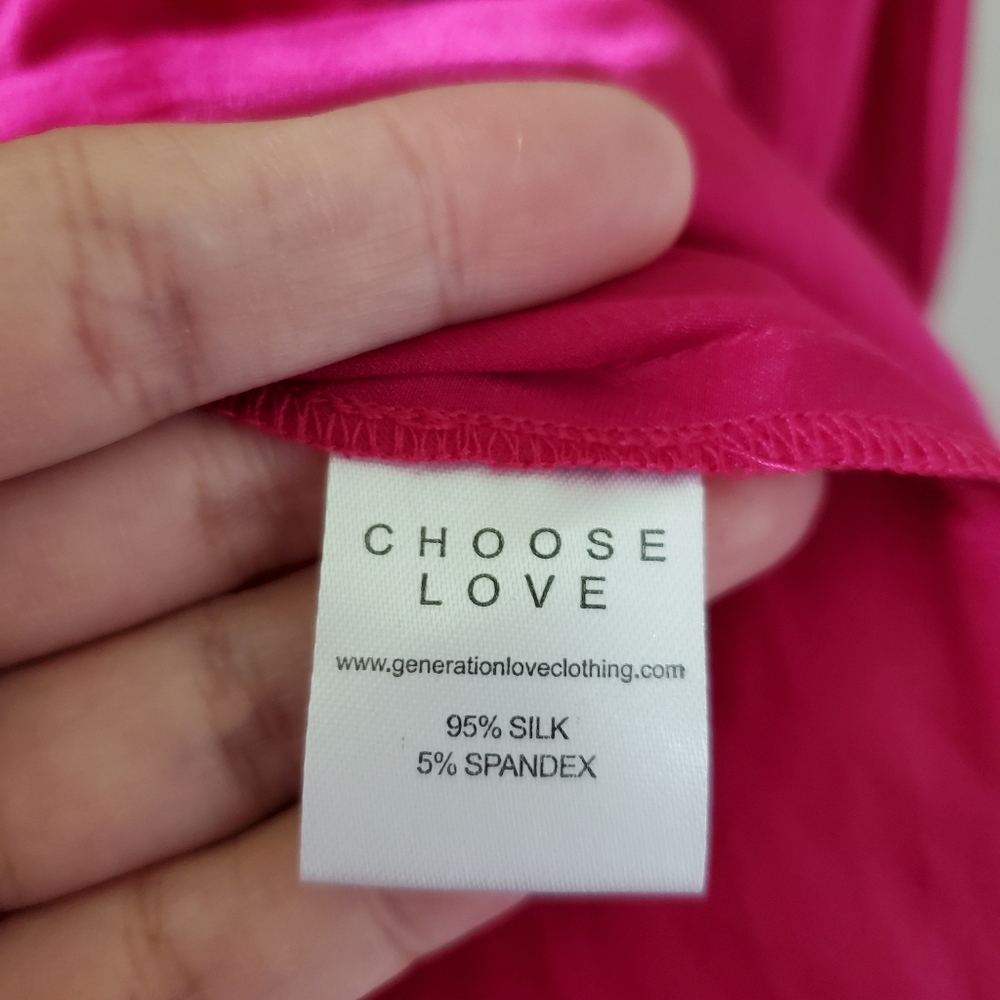 Revolve Generation Love silk blend puff sleeves NWOT - Picture 10 of 12